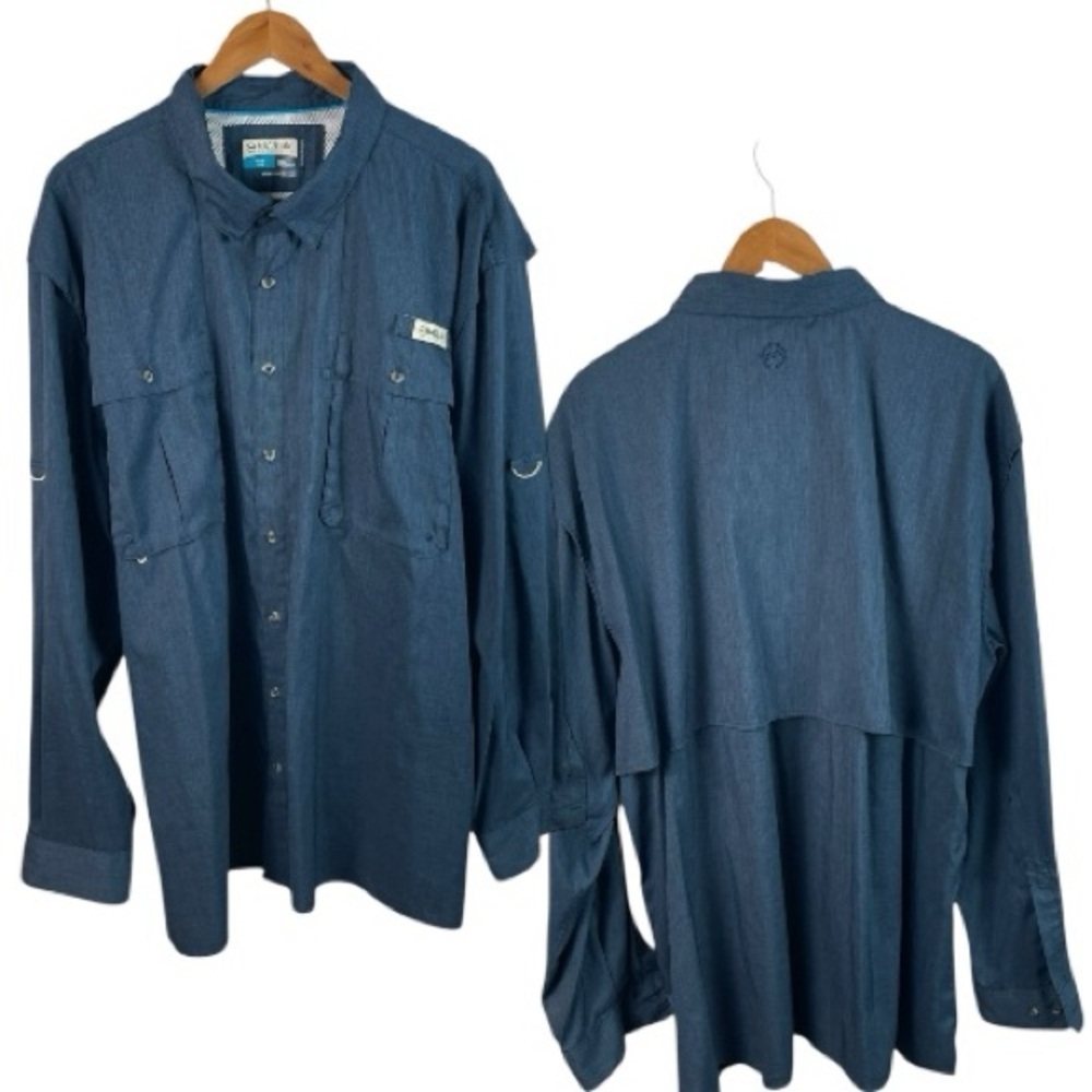BF755 Men’s Magellan Outdoors Moisture Wicking Relaxed Fir Fish Gear Shirt 3XL